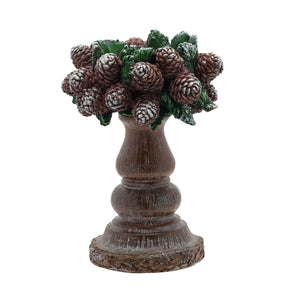 Nordic Nights Christmas Candlestick with Cones
