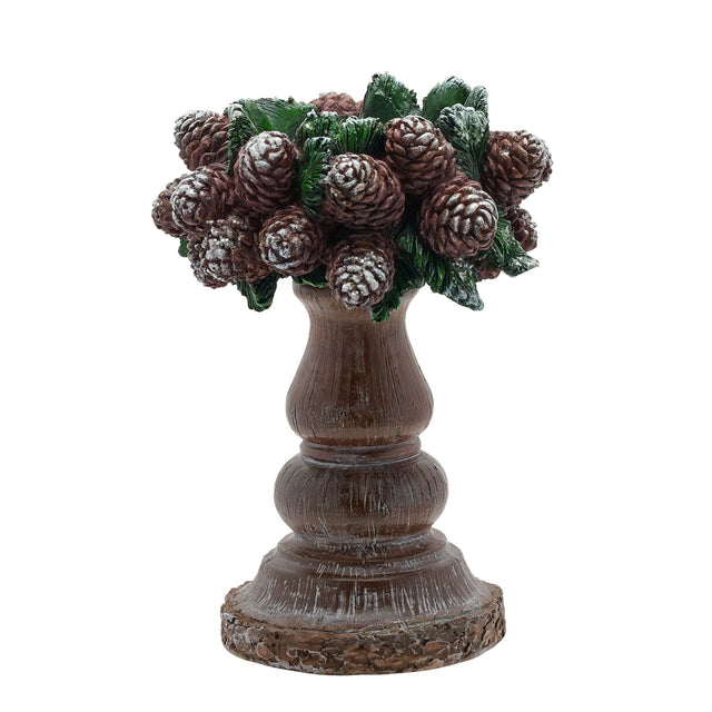 Nordic Nights Christmas Candlestick with Cones