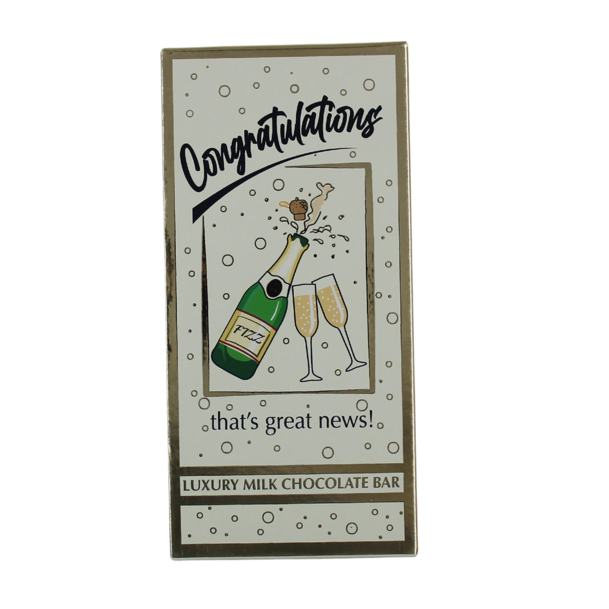 Luxury Milk Chocolate Greetings Bar - Congratulations