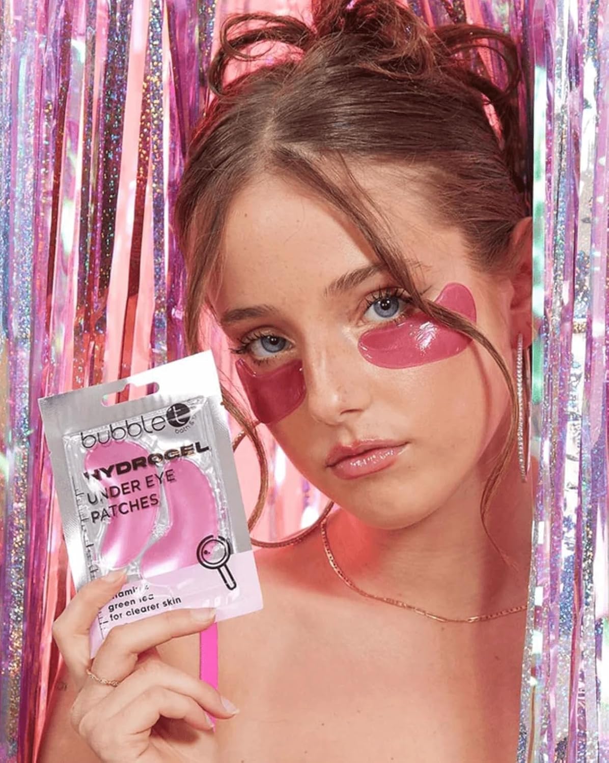 Bubble T Vitamin E & Green Tea Hydrogel Under Eye Patches for Clearer Skin 5 Packs