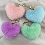 Fluffy Heart Keyring