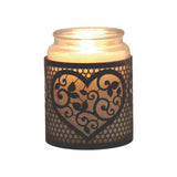 Aroma Metal Silhouette Wax Melt Burner/Candle Holder - Black & Silver Heart