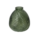 Satchville Glass Leaf Bottle green