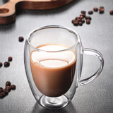 WoodsHomeide Home Living Heat Resistant Borosilicate Double Wall Glass Cup