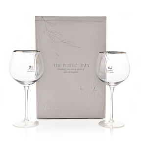Amore Set of 2 Gin Glasses - 25th