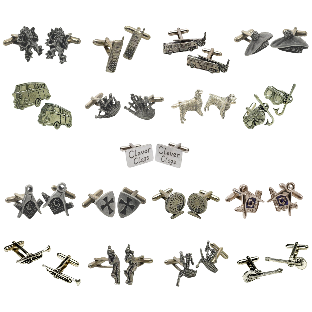 English Pewter Cufflinks - Various Designs