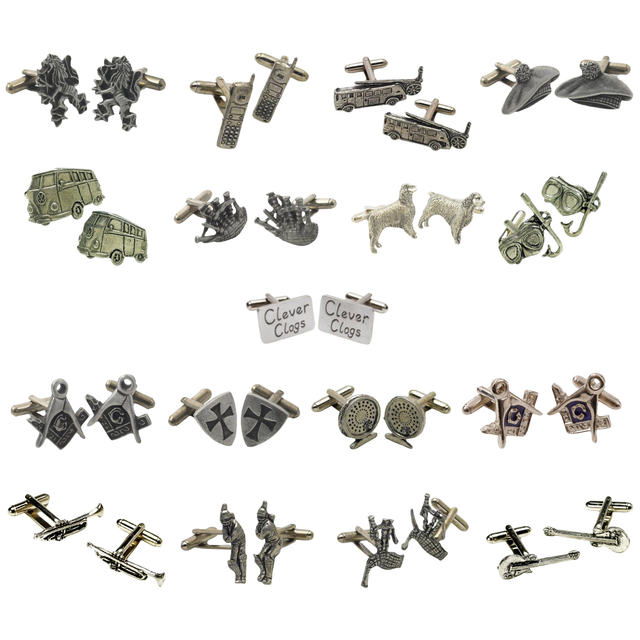 English Pewter Cufflinks - Various Designs