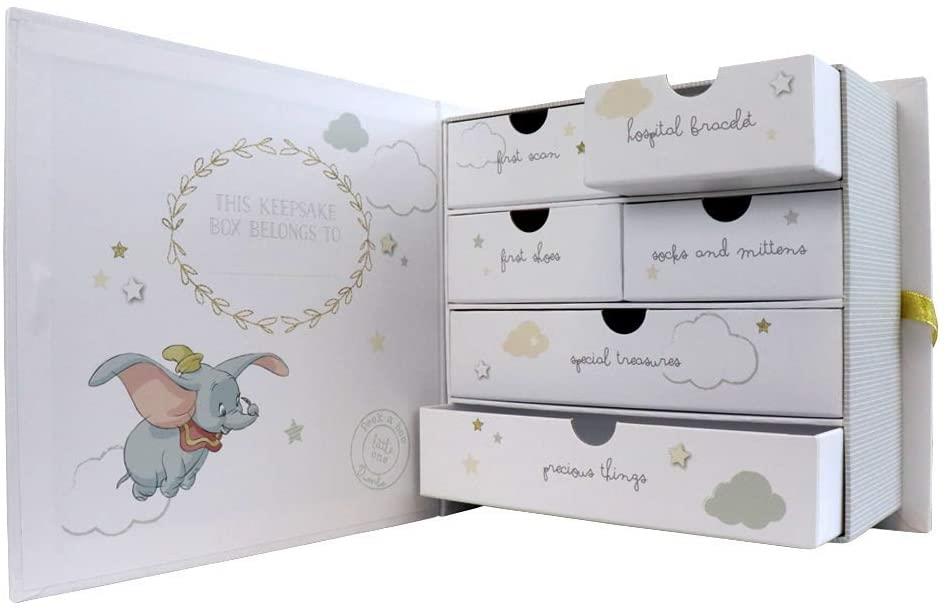 Disney Magical Beginnings Paperwrap Keepsake Box with 6 Drawers - Dumbo