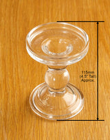 Set of 3 glass pillar candle holders - medium