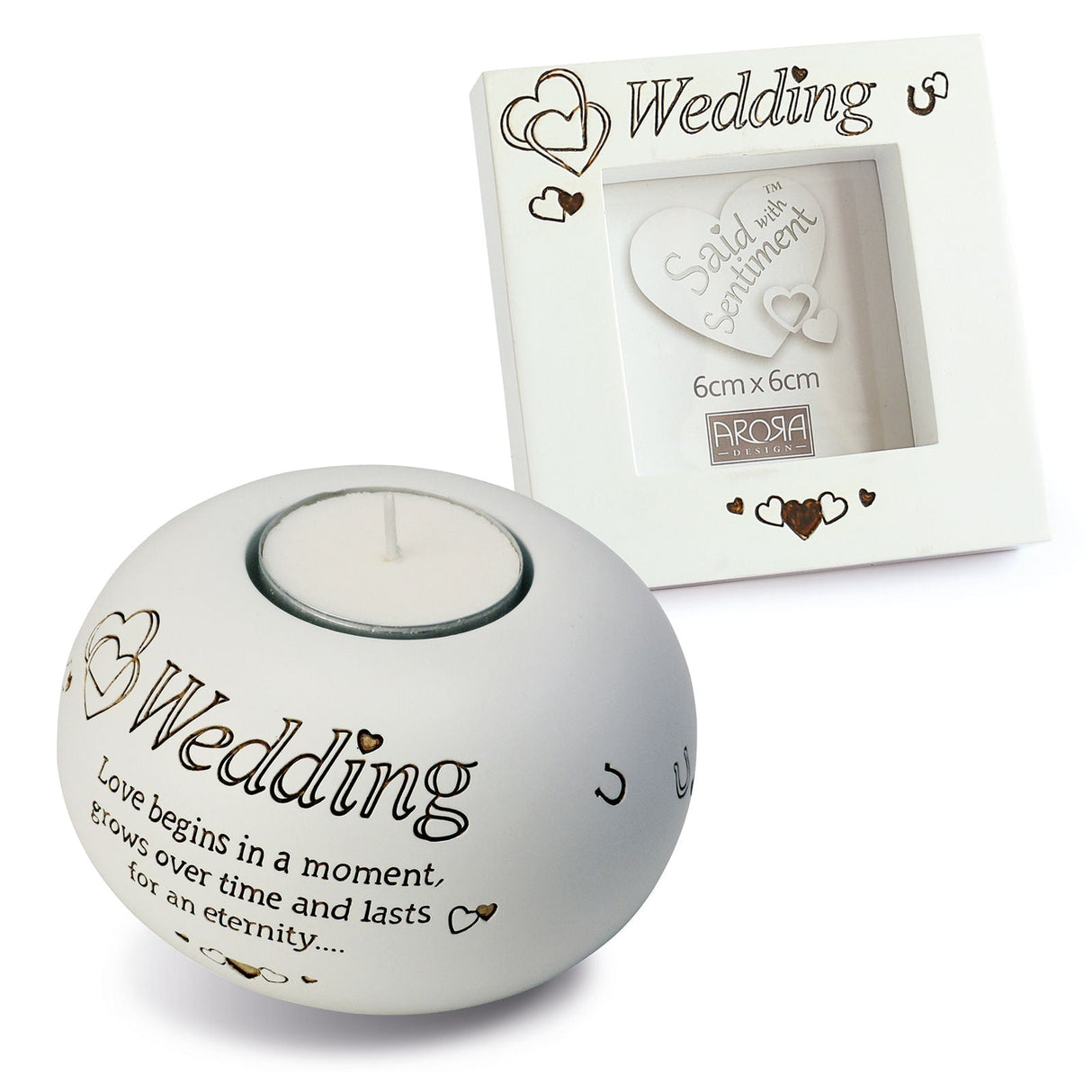 Said with Sentiment Candle Holder & Frame - Wedding