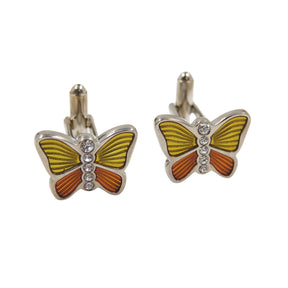 Yellow & Orange Butterfly Cufflinks