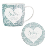 Said With Sentiment Mug & Coaster Set - Sister