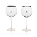 Amore Set of 2 Gin Glasses - 25th Anniversary
