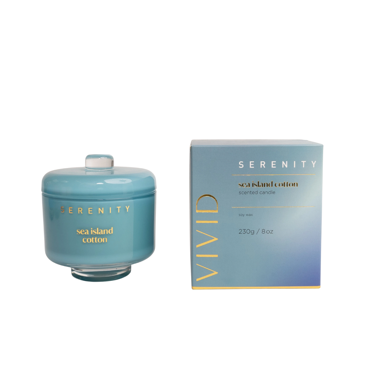 Serenity Vivid Collection 230g Candle - Sea Island Cotton