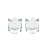 Woodside Home Living Clear Glass Tea Light Candle Holders - Various Sets