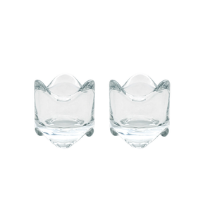 Woodside Home Living Clear Glass Tea Light Candle Holders - Various Sets