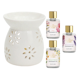 Woodside Home Living Wax Melt Burner & Fragrance Oils Gift Set - Various Designs
