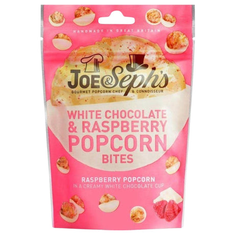 Joe & Seph's Popcorn Bites Pouch 63g - White Chocolate & Raspberry