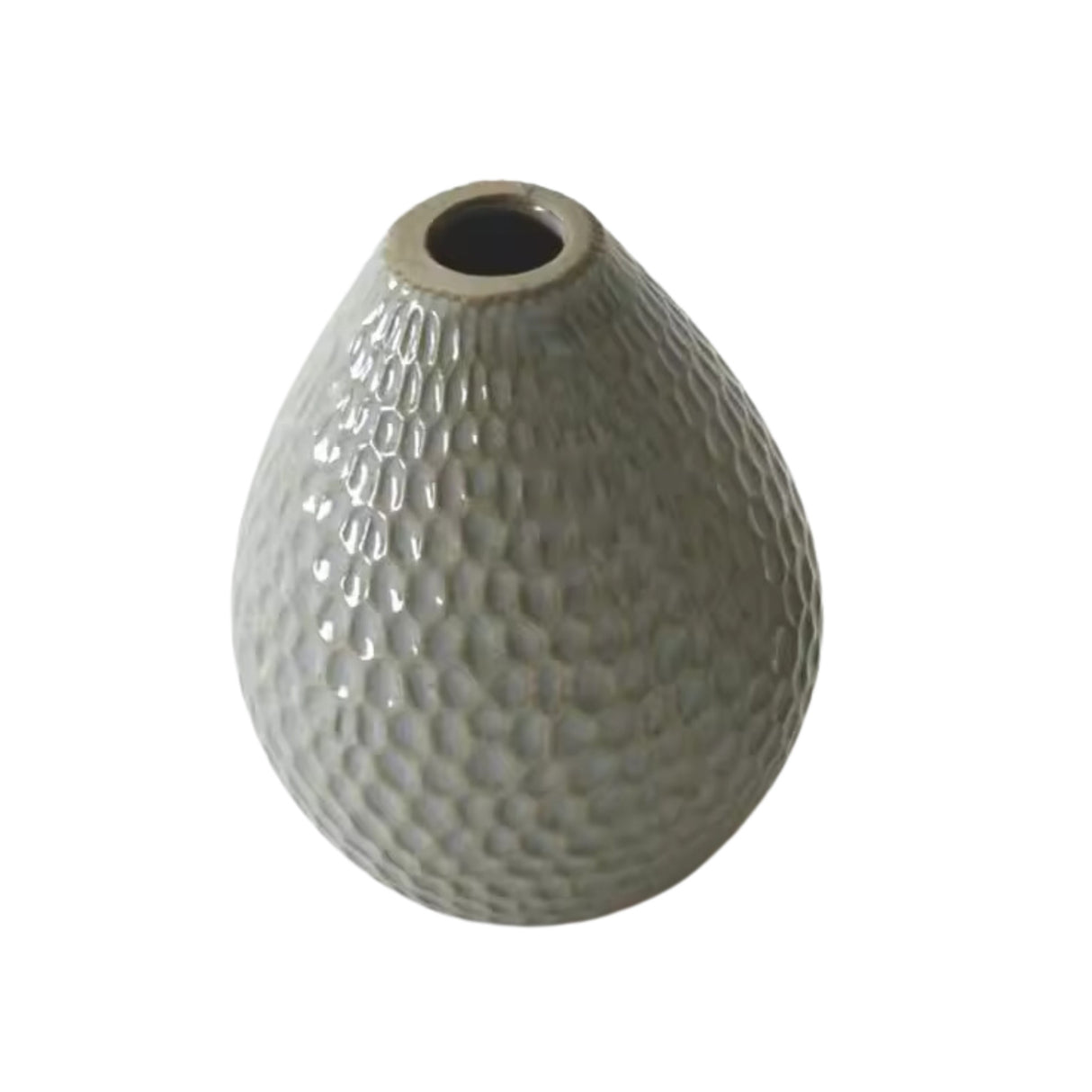 Woodside home living small rustic ceramic bud vase, dimples