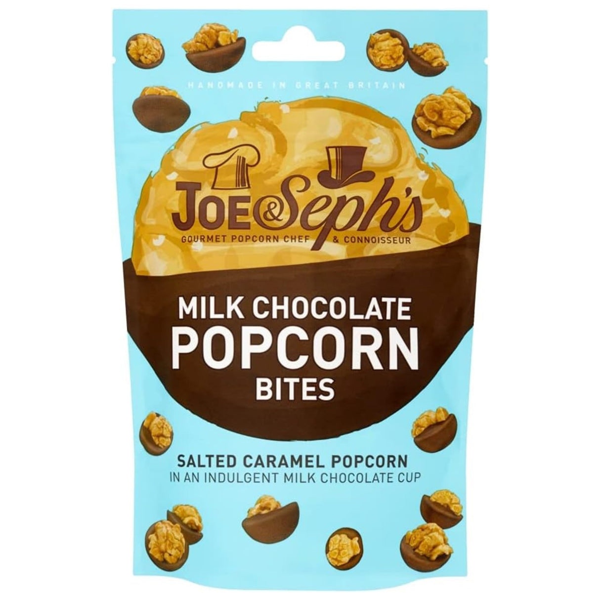 Joe & Seph's Popcorn Bites Pouch 63g - Milk Chocolate