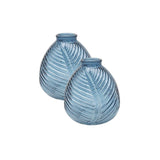 Bright Glass Leaf Bottle Vase - Various Colours