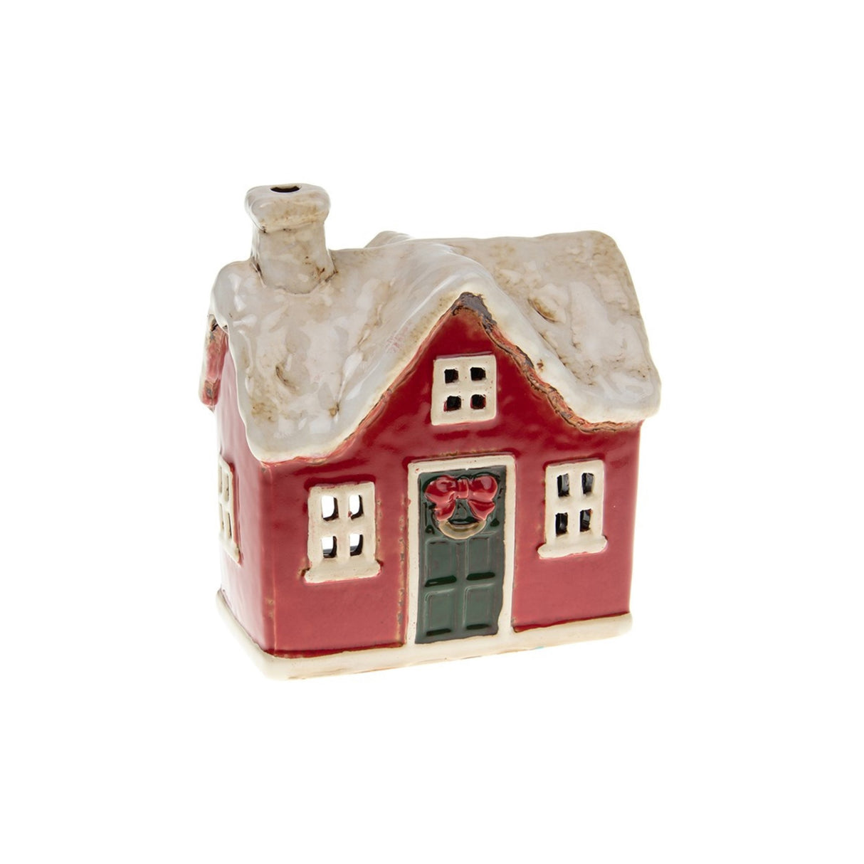 Village Pottery Christmas Traditional House Tea Light Holder