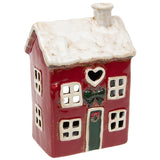 Village Pottery Christmas Collection Tea Light Holders - Heart House