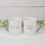 Amore Set of 2 Mugs Gift Set - I'm His & She's Mine