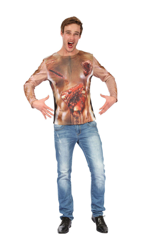 Zombie Man 3D Printed Long Sleeved Top - One Size