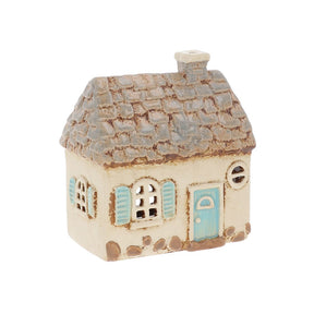 village pottery tealight holder - garden pebble house