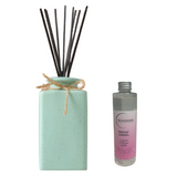 Woodside Pastel Green Ceramic Reed Diffuser Vase with Woodside Luxury Refill