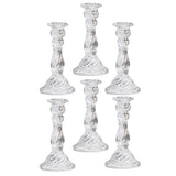 Woodside Home Living Clear Swirl Glass Candle Holders - Various Sets