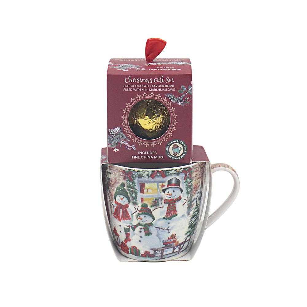 Macneil Christmas Mug & Chocolate Bomb Gift Set - Snowmen