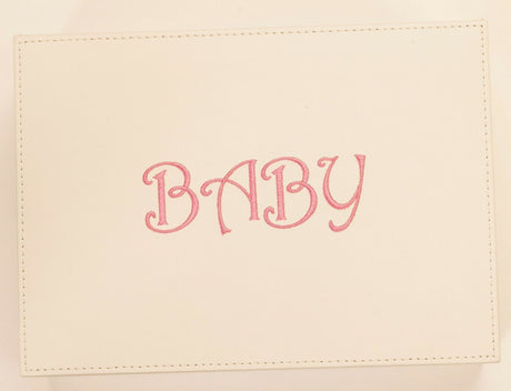 Mele & Co Leatherette Baby Keepsake Memory Box - Girl Pink