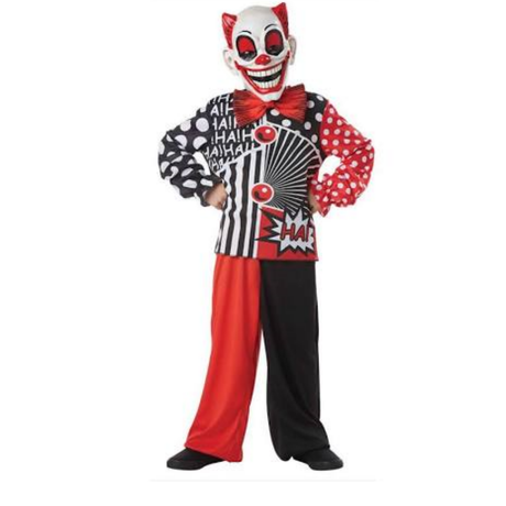 Childs Pop Wow Clown Costume Age 10-12 Years