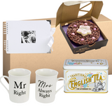 Premade Couple Gift Engagement Wedding Anniversary - Mug & Tea White Gift Treat Box