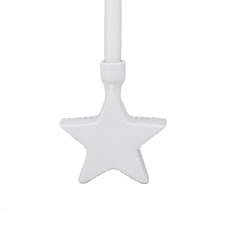 Woodside Home Living Ceramic Star Dinner Candle Holder