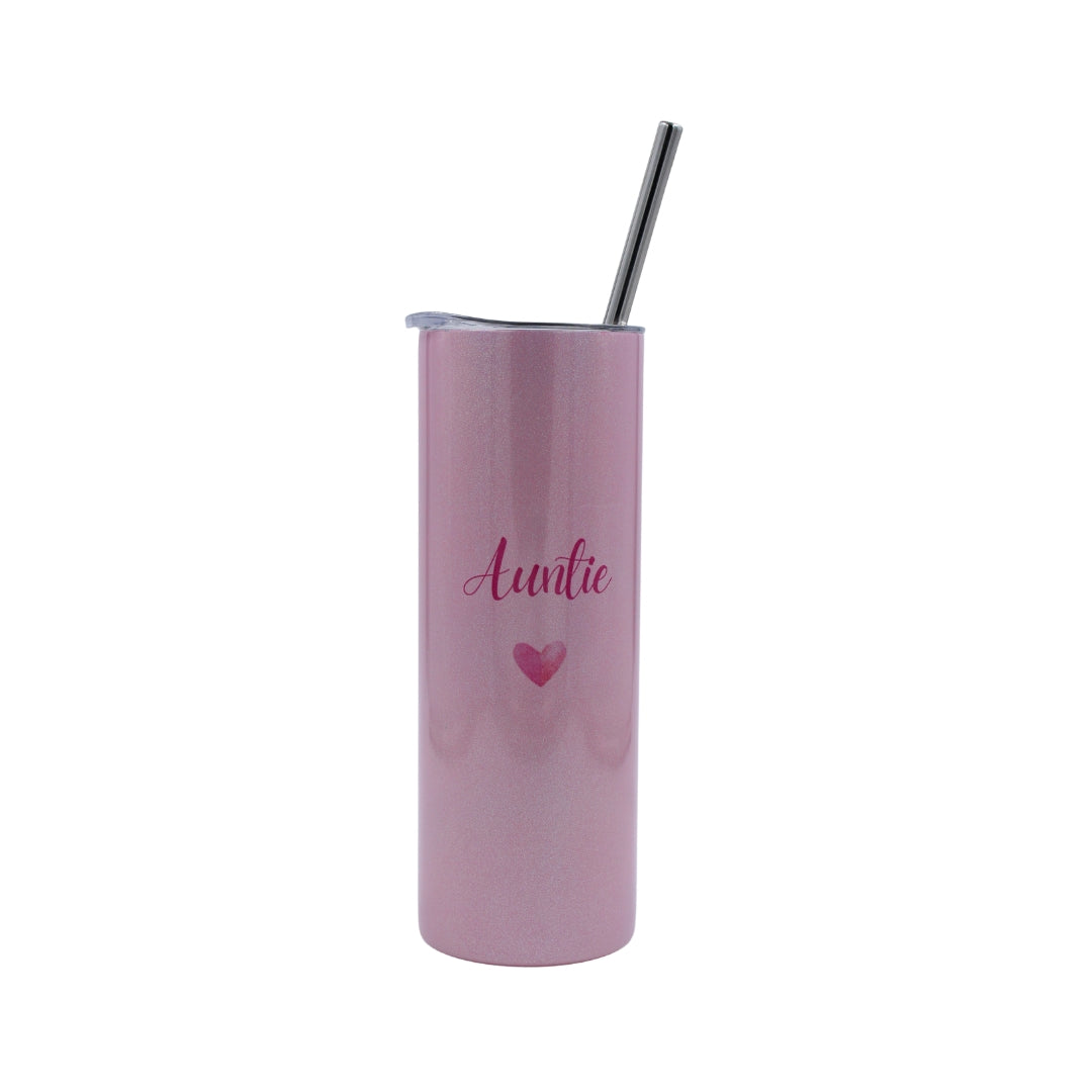 Pink Stainless Steel Drink Bottle Women - Personalised Name / Custom Text