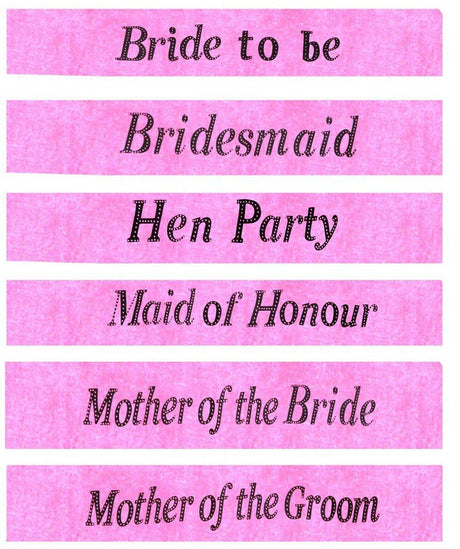 Hot Pink Hen Night Sash Hen Party Sashes Girls Night Out Hen Do