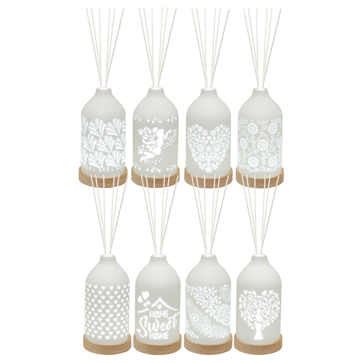 Aroma LED Ceramic Reed Diffuser - Various Designs
