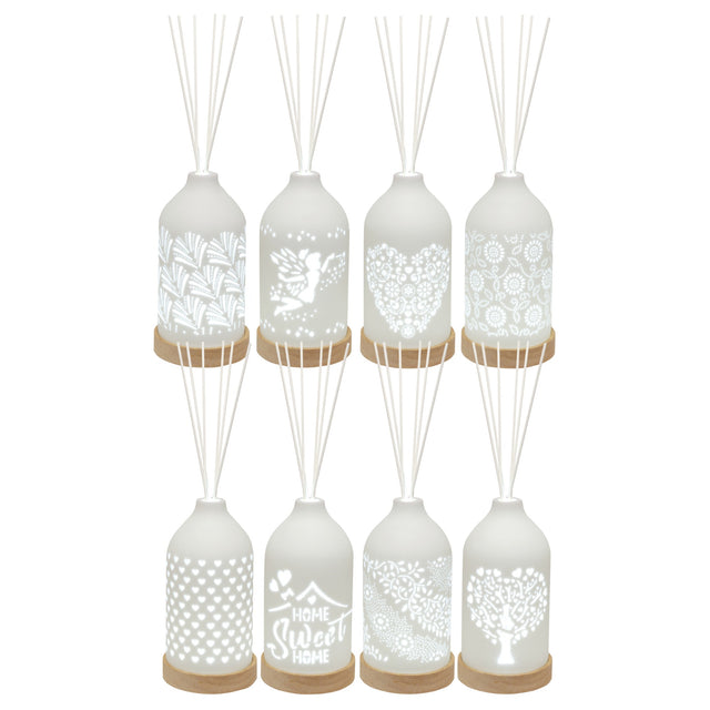 Aroma LED Ceramic Reed Diffuser - Various Designs