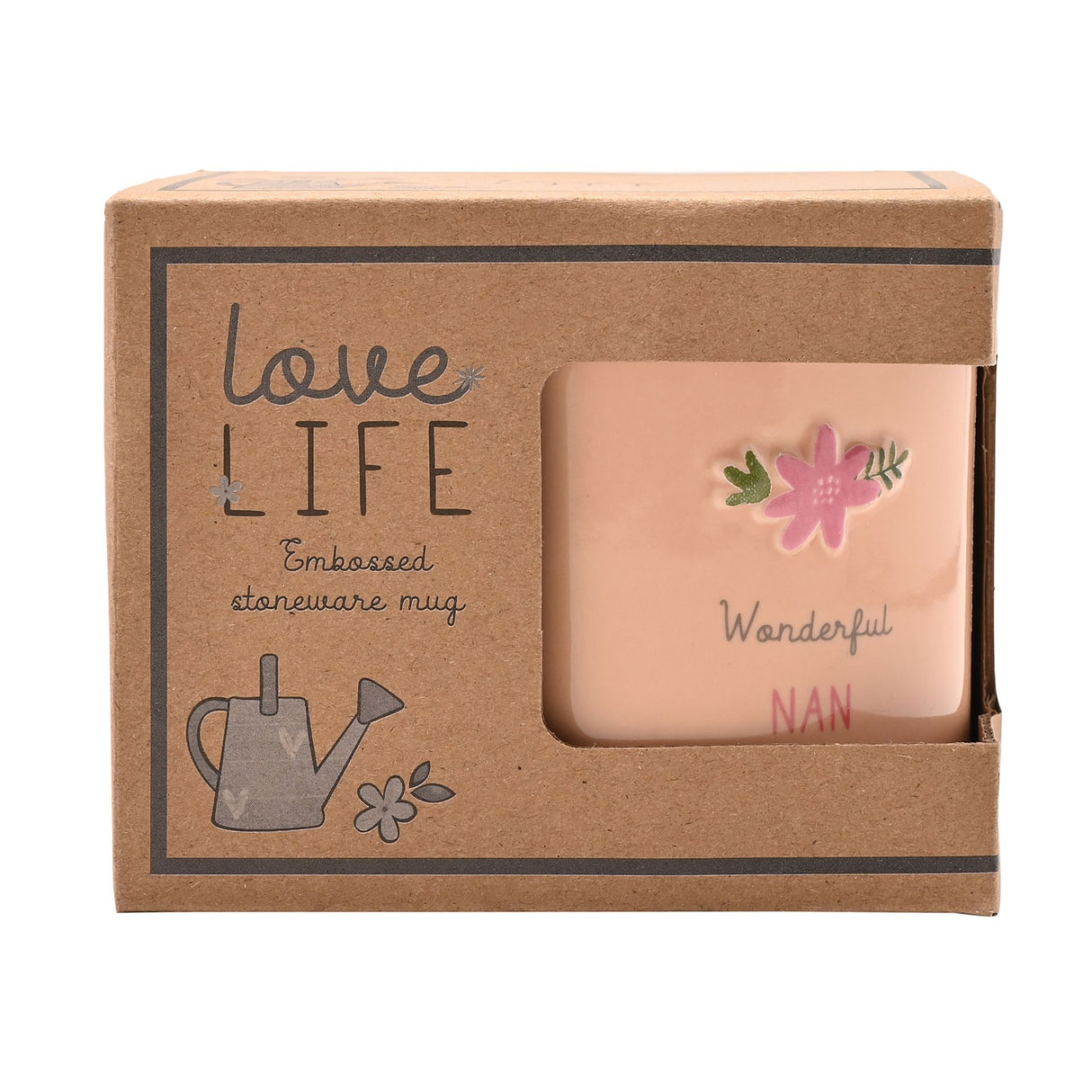 Love Life Embossed Mugs - Wonderful Nan