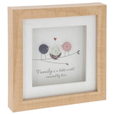 Pebble Glass Square Plaque - Family