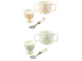 Dots Mug Egg Cup & Spoon Set Baby Girl Or Baby Boy Gift Idea