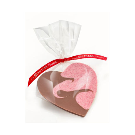 Gourmet chocolate heart - raspberry & milk chocolate