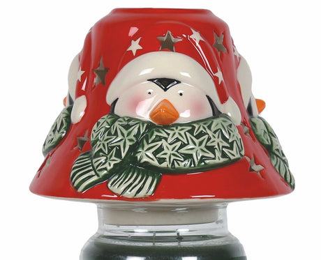 Christmas Penguin design candle shade 