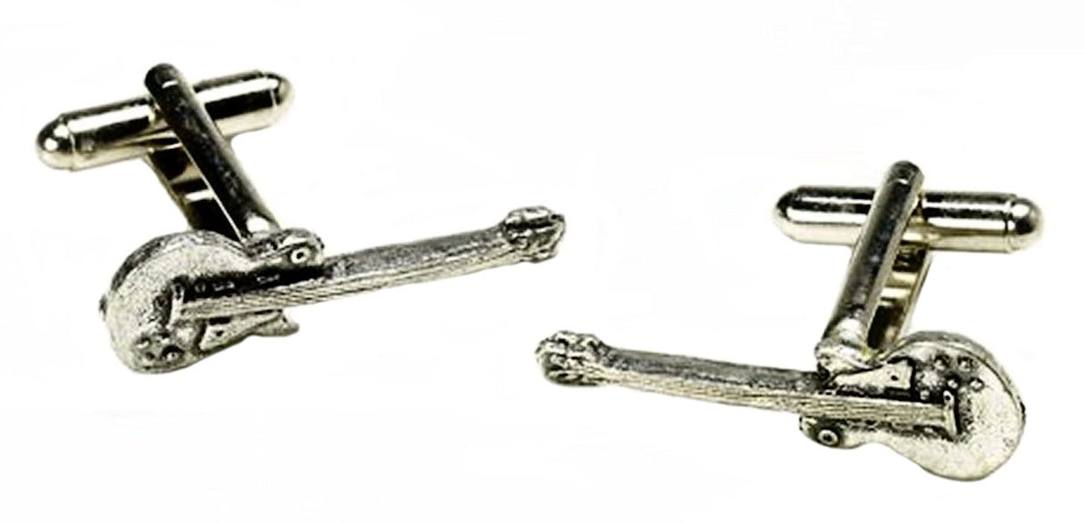 English Pewter Cufflinks - Guitar
