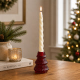 Small Christmas Tree Candle Holders - Various Colours