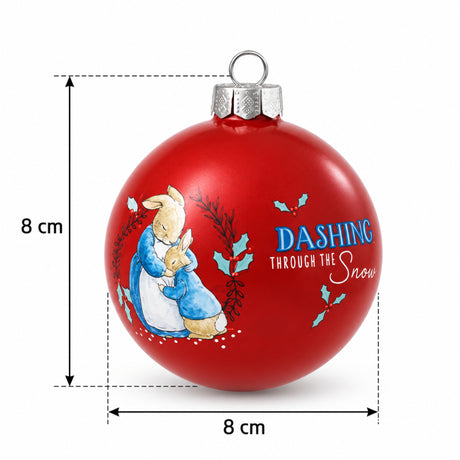 Beatrix Potter Peter Rabbit Christmas Bauble - Mrs Rabbit & Peter