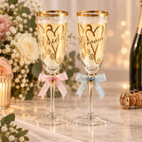 Bride and Groom Celebration Flutes